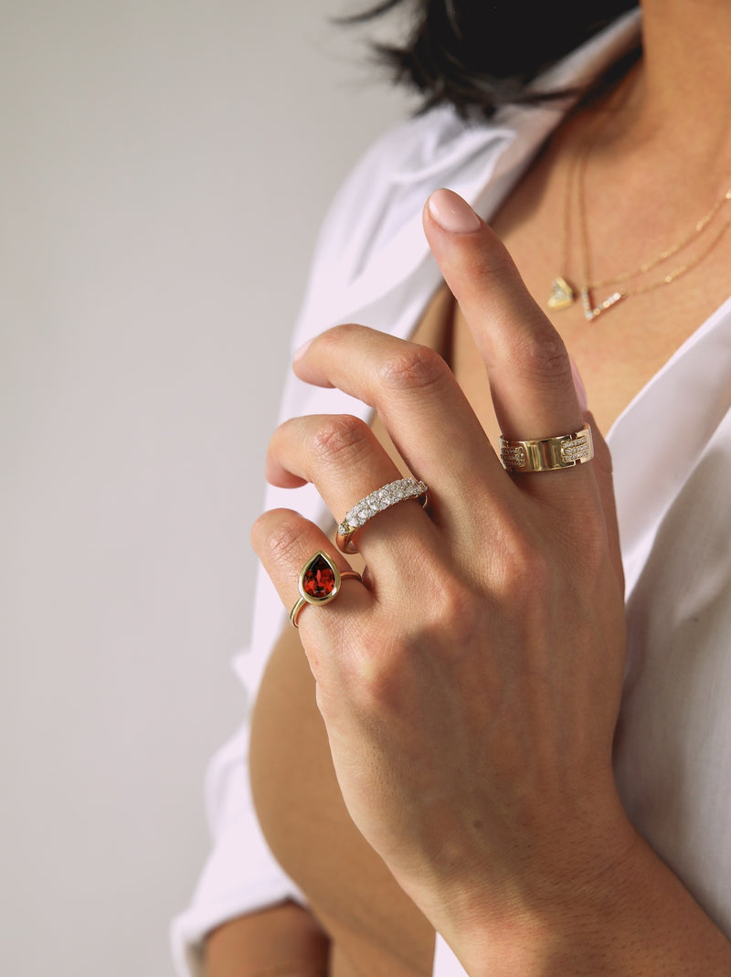 Garnet Dune Ring