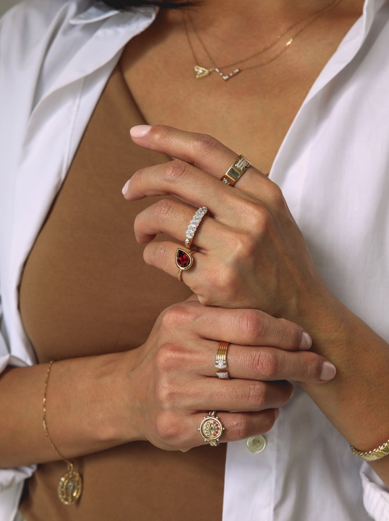Garnet Dune Ring
