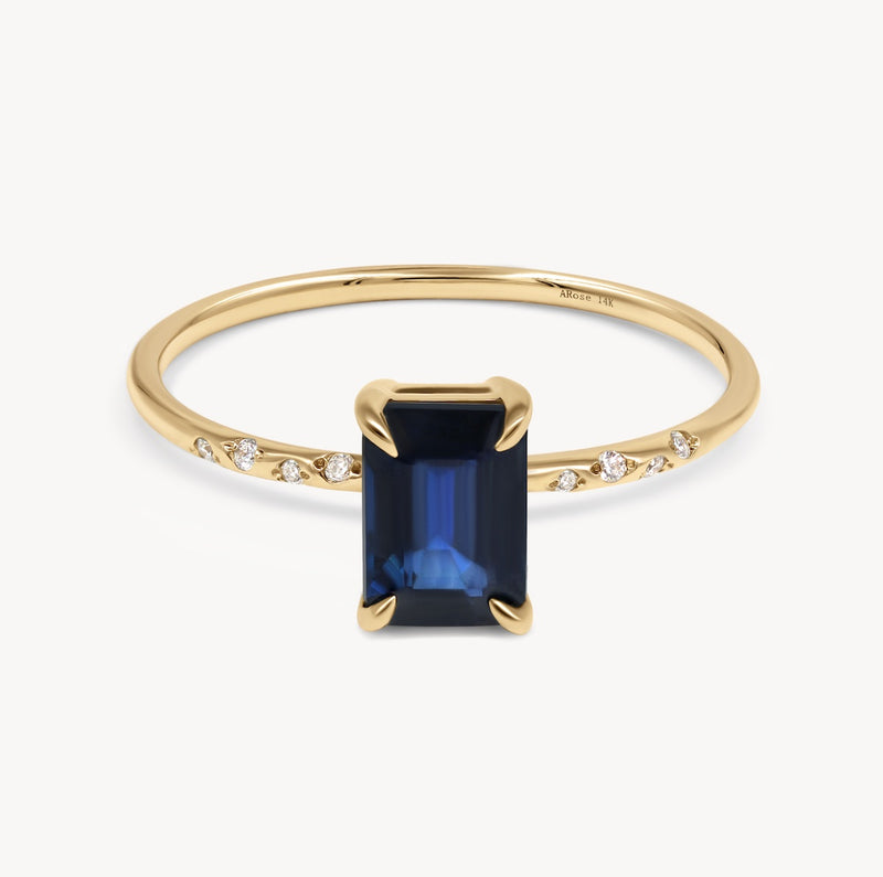 Large Starry Sapphire Ring