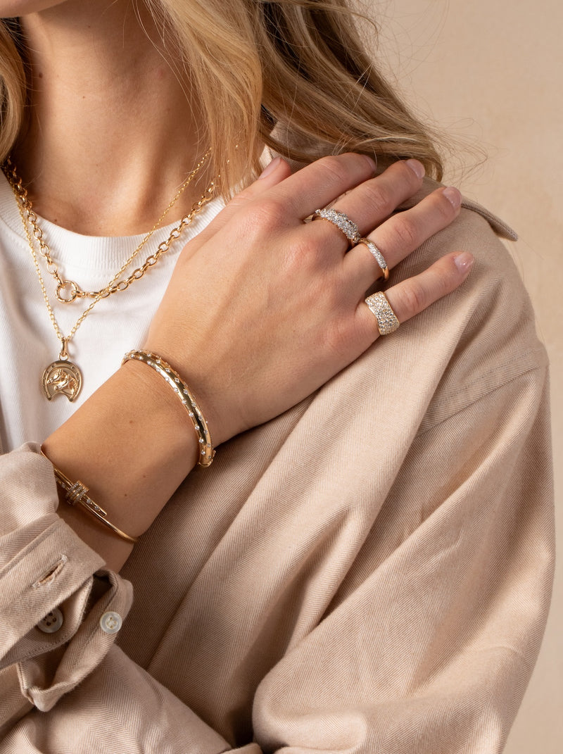 Pave Diamond Accent Ring