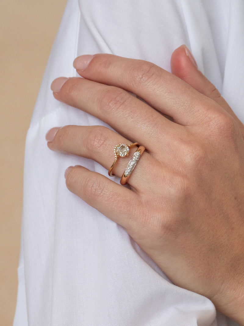 Pave Diamond Accent Ring