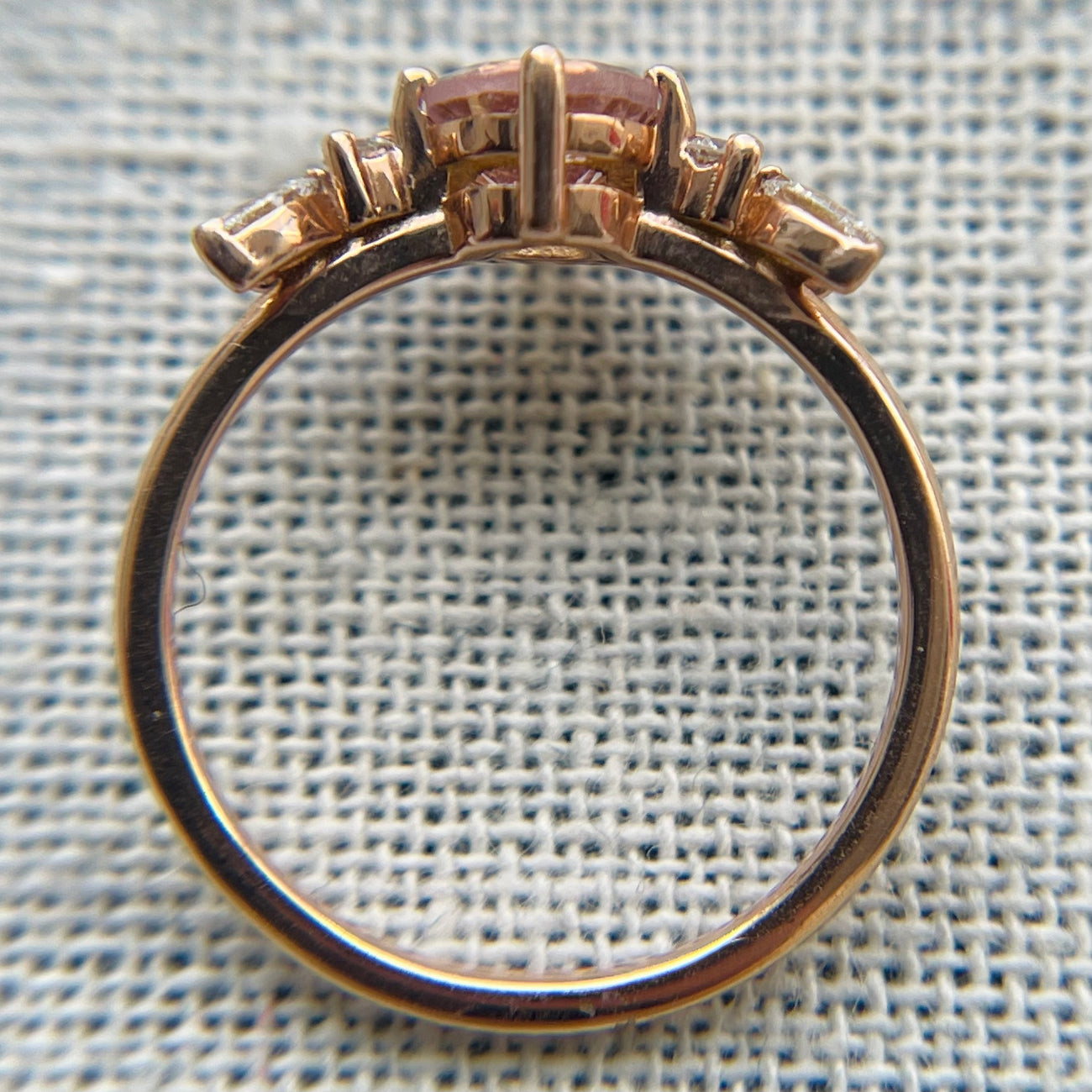 Rose Gold Morganite Wing Ring