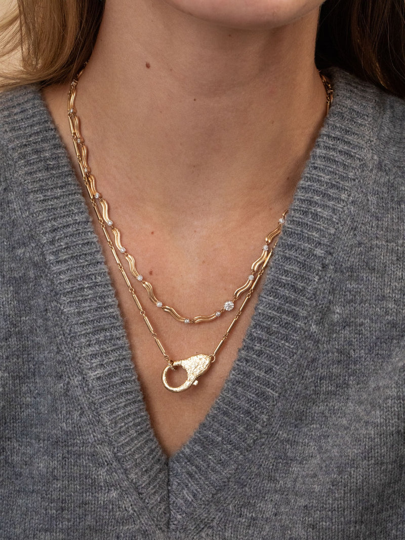 Wavy Diamond Necklace