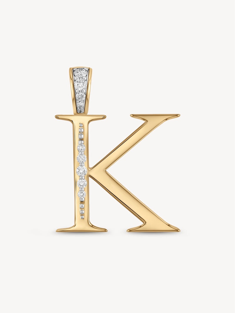 Diamond Initial Pendants