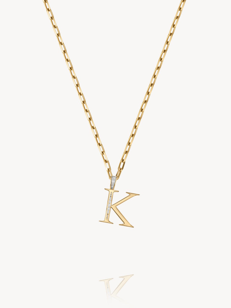 Diamond Initial Pendants