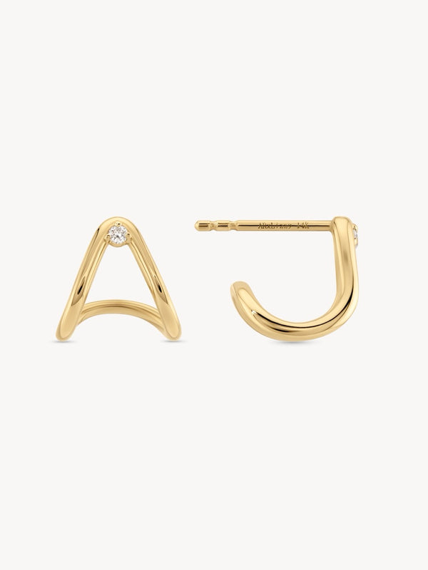 Diamond Hook Earrings