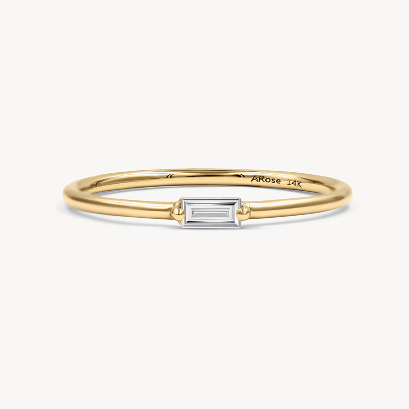 Floating Diamond Baguette Band