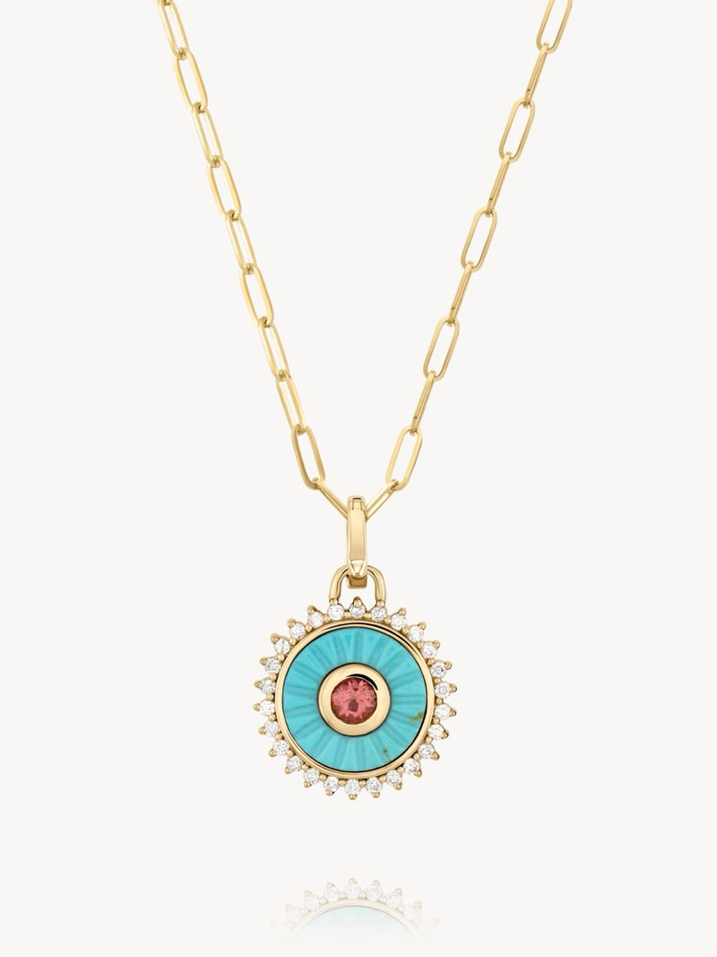 Mandala Turquoise Pendant