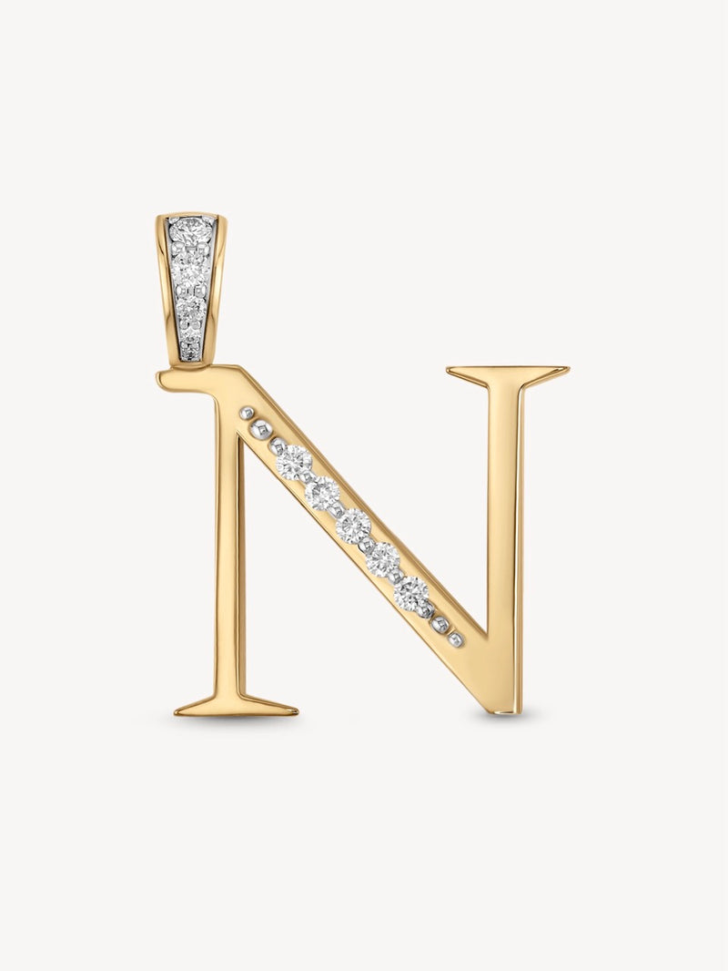Diamond Initial Pendants