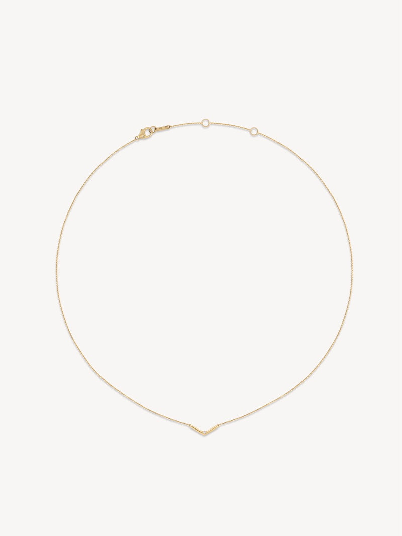 Single Diamond V Necklace