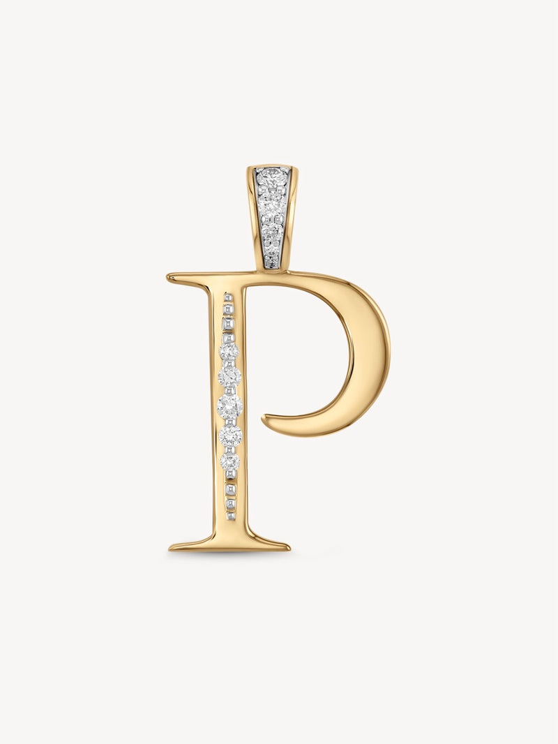 Diamond Initial Pendants