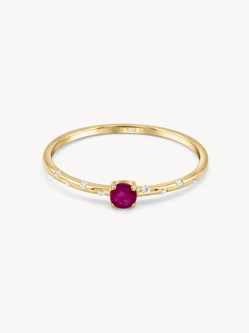 Starry Birthstone Ring