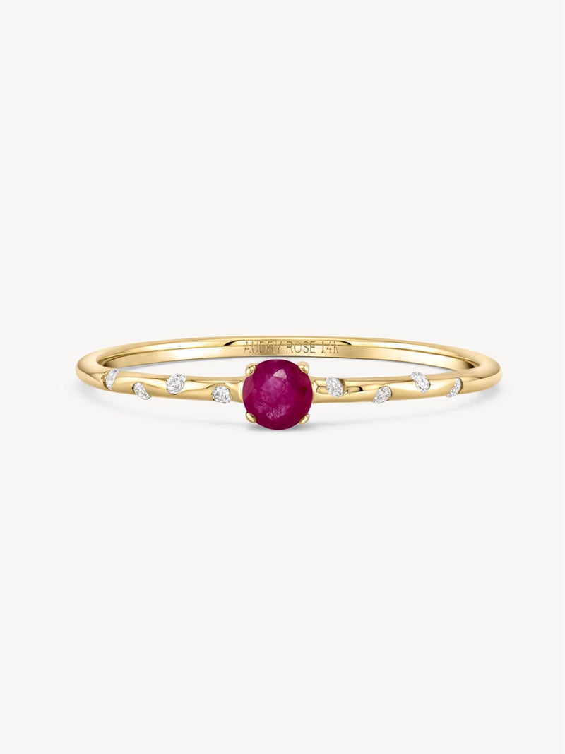 Starry Birthstone Ring