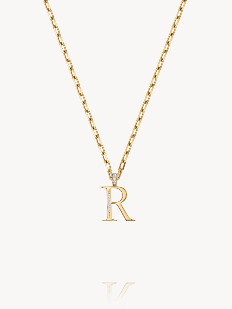 Diamond Initial Pendants