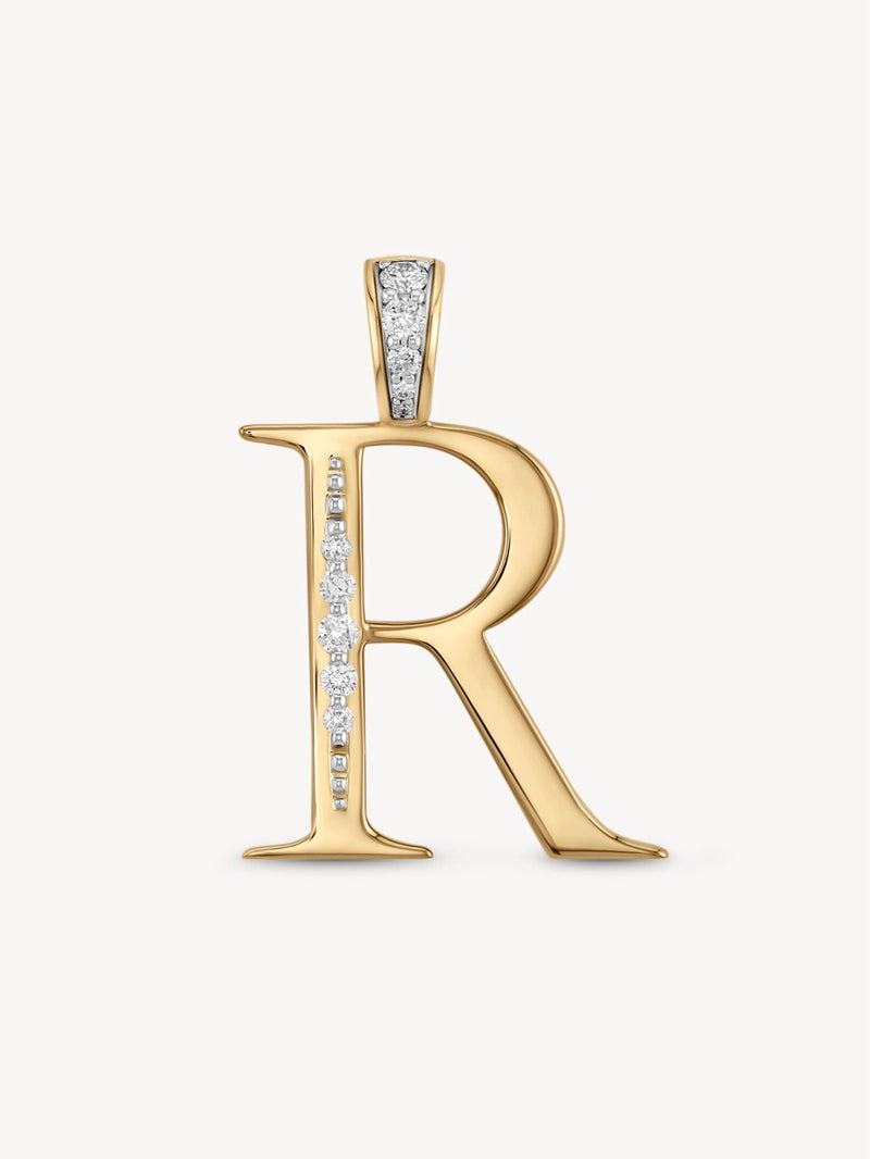 Diamond Initial Pendants