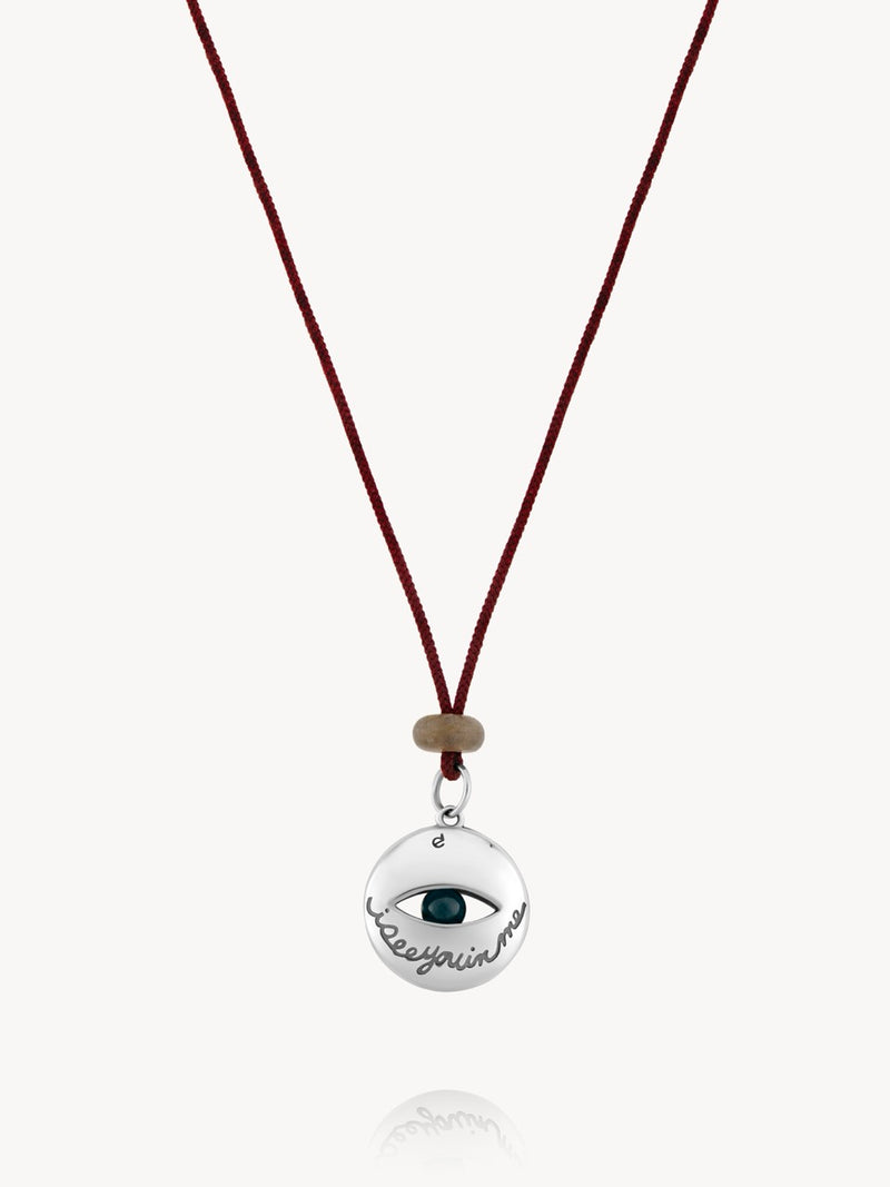 Mixed Metal Eye Pendant