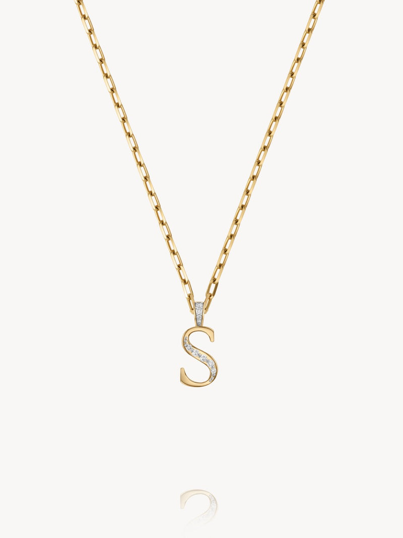 Diamond Initial Pendants