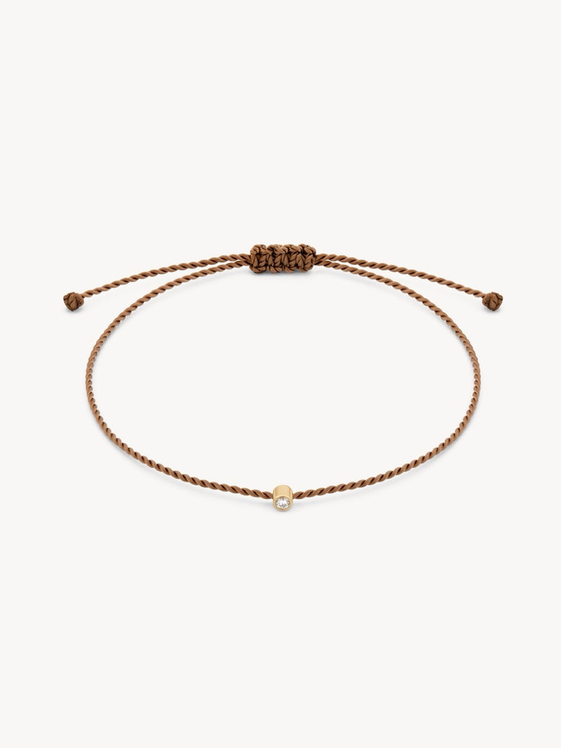 Solitaire Diamond Cord Bracelet