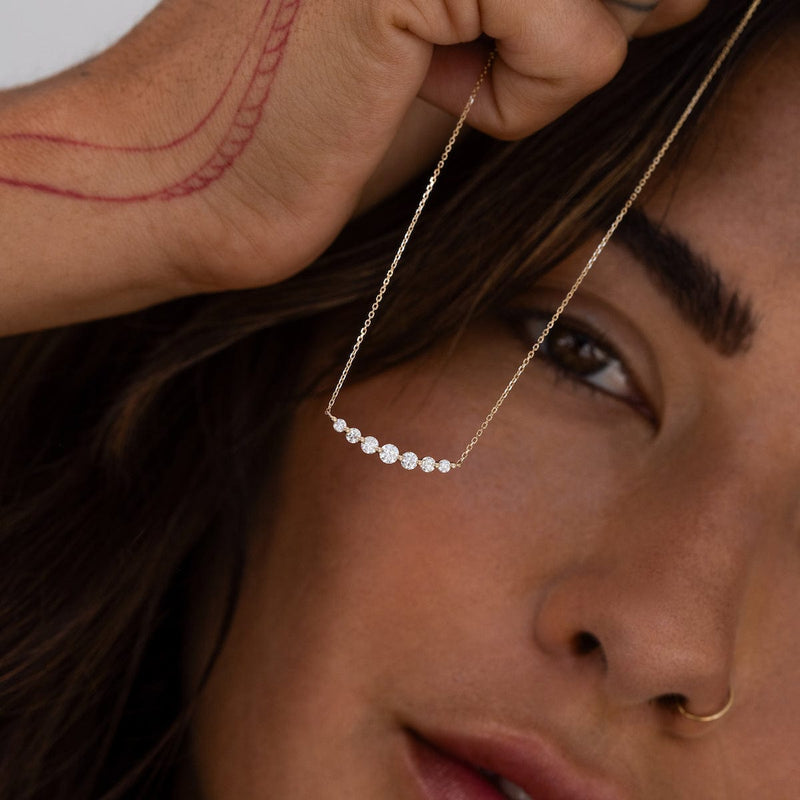 Floating Lab-Grown White Diamond Necklace