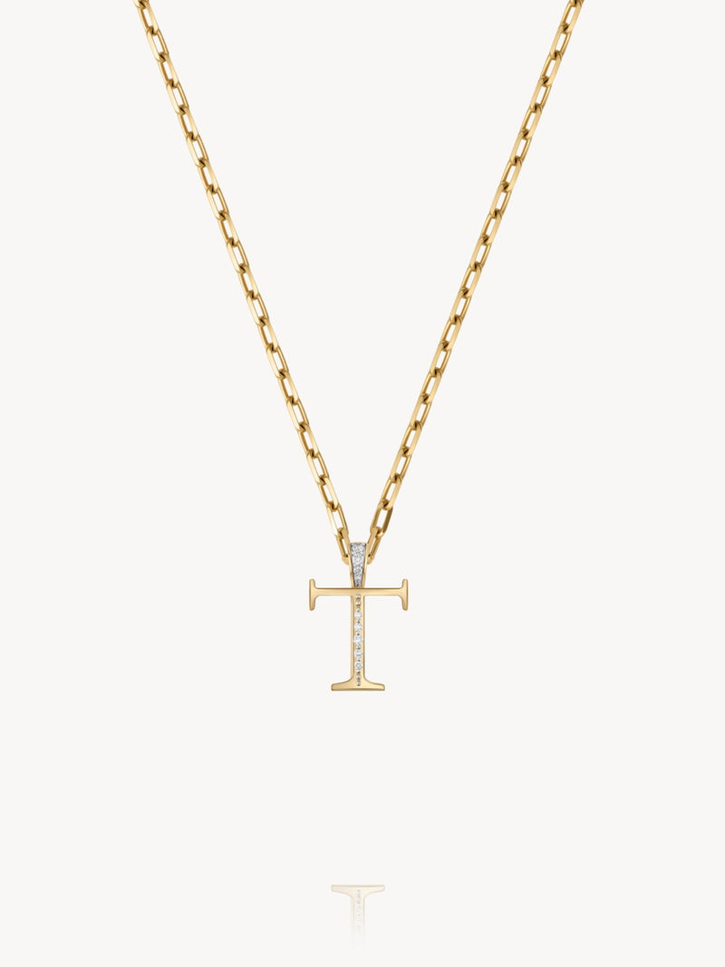 Diamond Initial Pendants