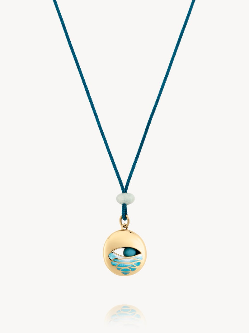 Enamel Swirl Eye Pendant