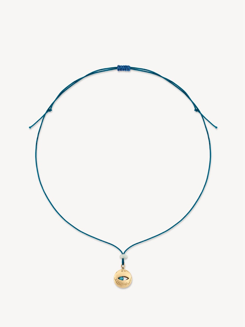 Enamel Swirl Eye Pendant