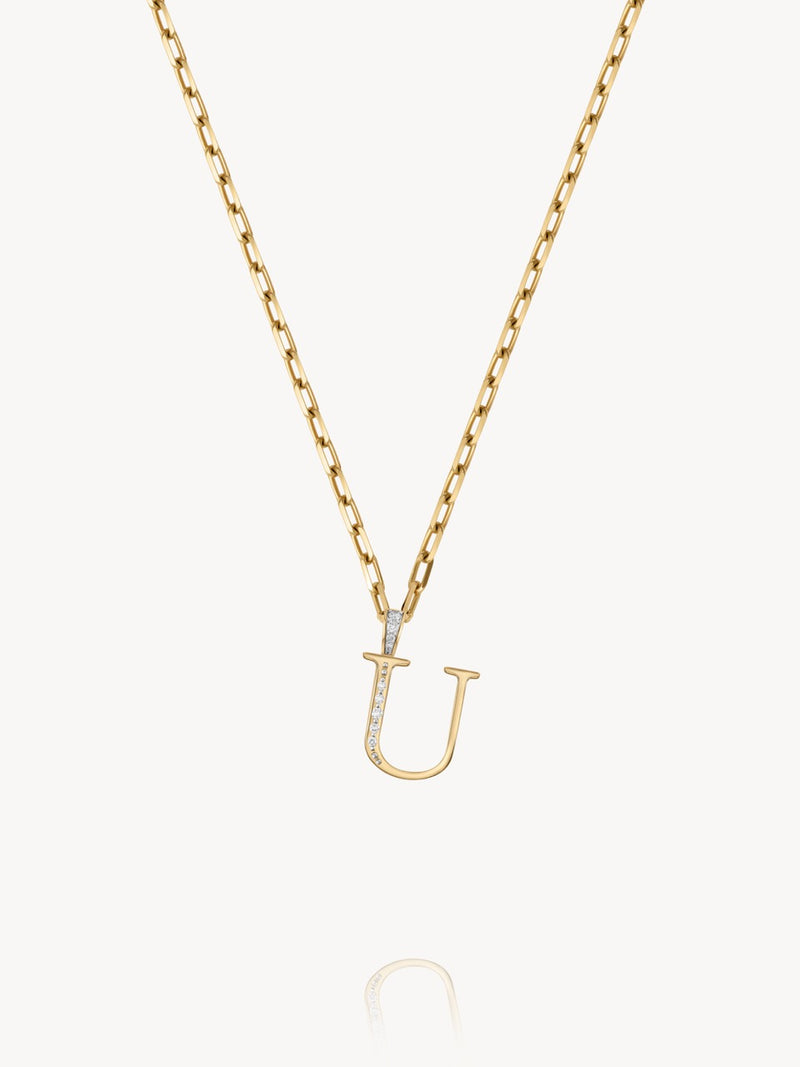 Diamond Initial Pendants