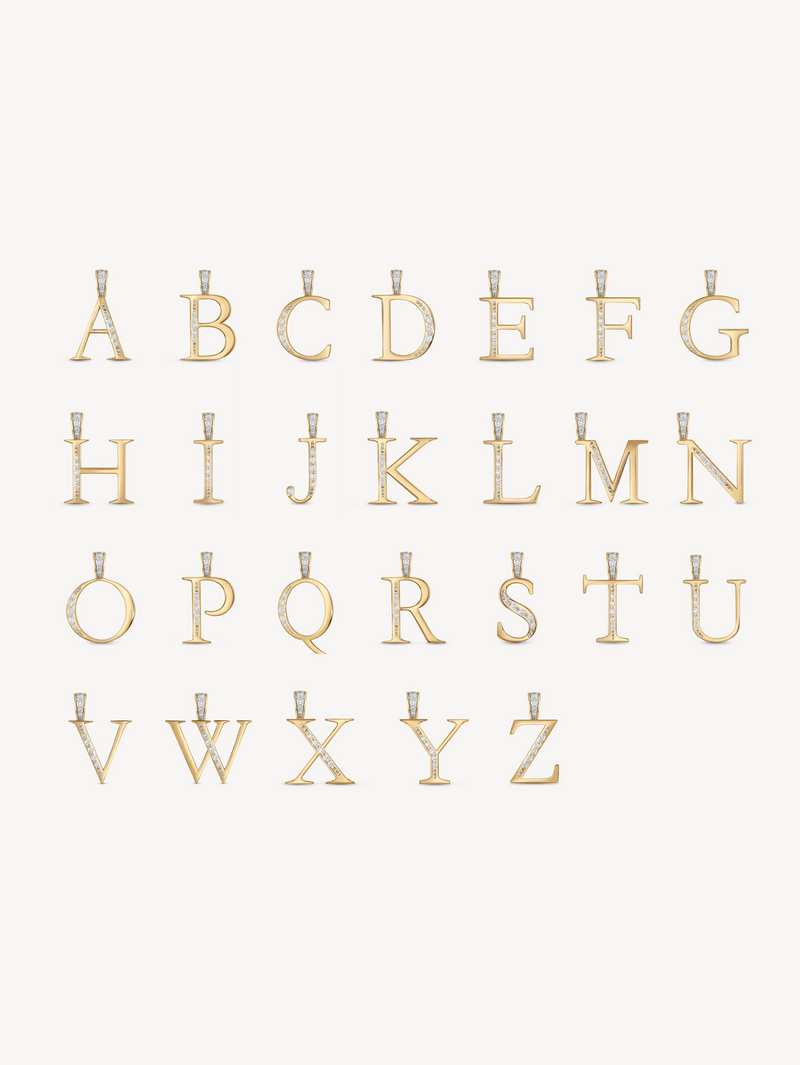 Diamond Initial Pendants