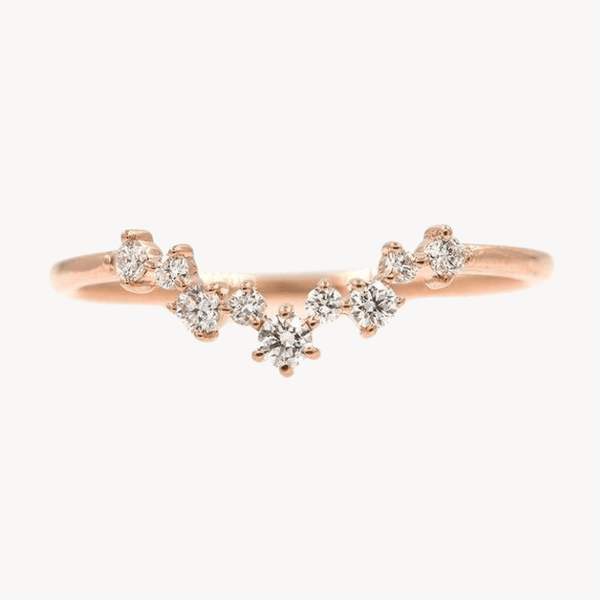 Diamond Cluster Arch Ring