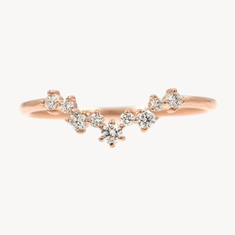 Diamond Cluster Arch Ring