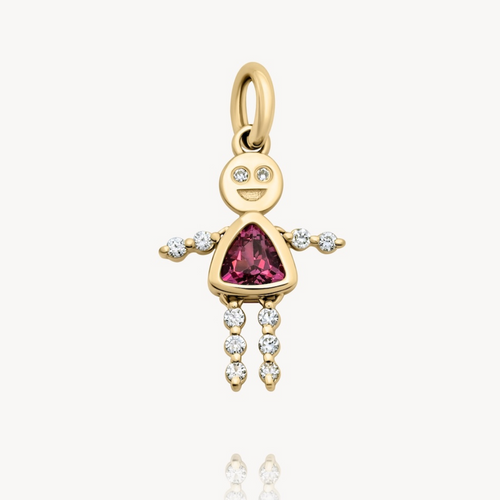 October Girl Lulu & Lox Charm - Pink Tourmaline