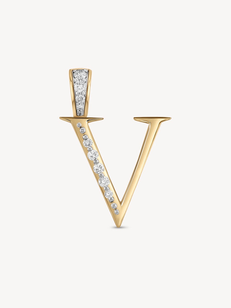 Diamond Initial Pendants
