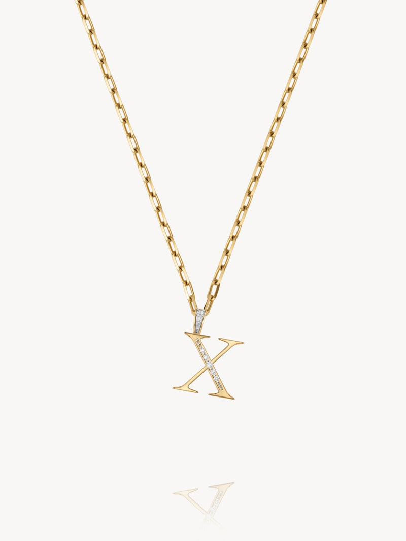 Diamond Initial Pendants