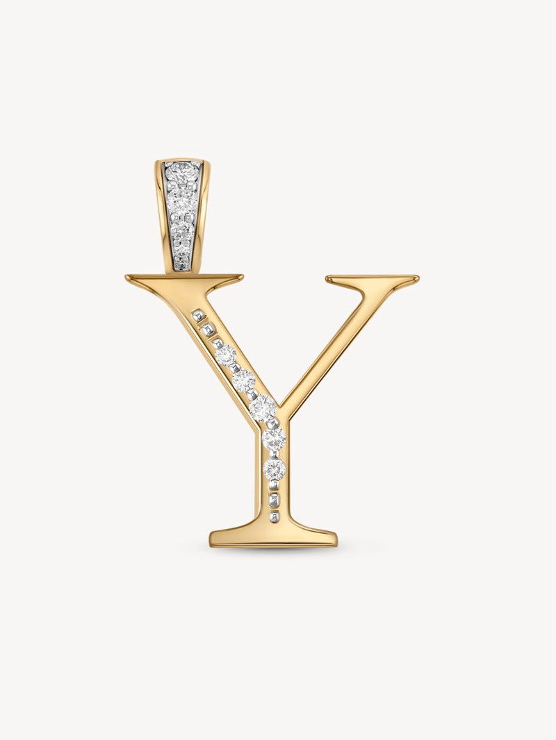 Diamond Initial Pendants