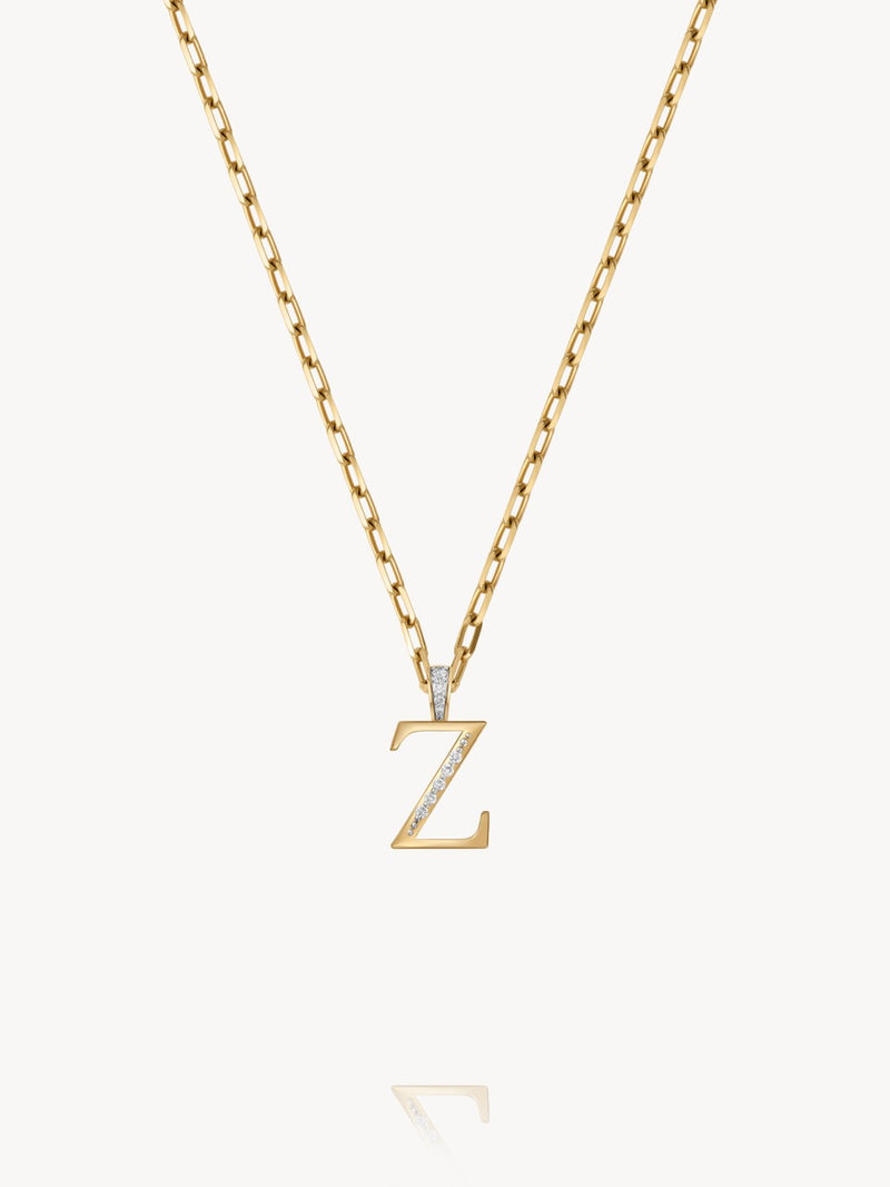Diamond Initial Pendants