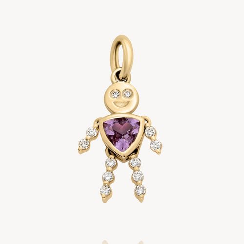 February Boy Lulu & Lox Charm - Amethyst