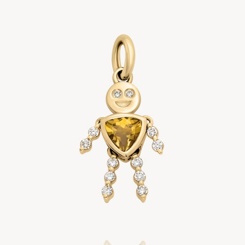 November Boy Lulu & Lox Charm - Citrine