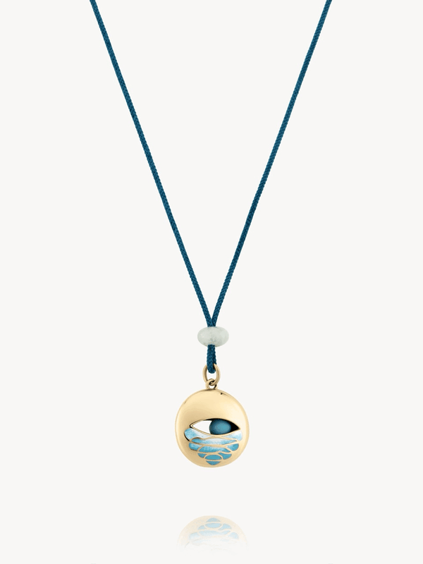 Enamel Swirl Eye Pendant