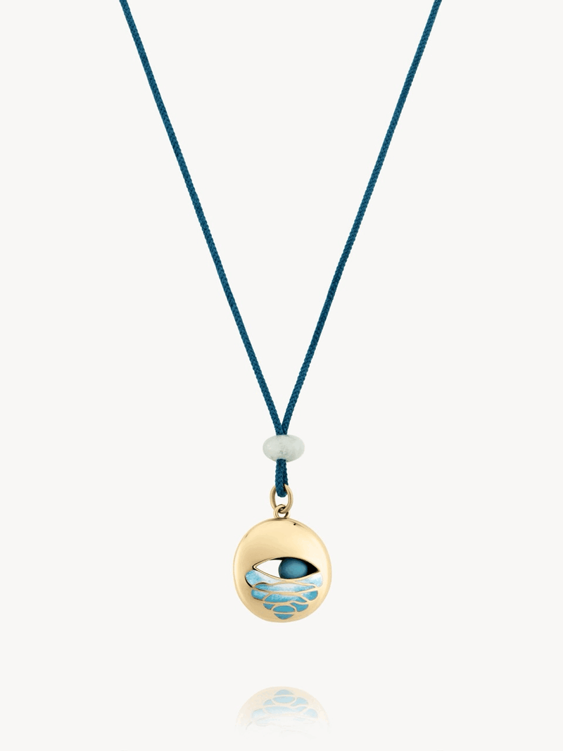 Enamel Swirl Eye Pendant