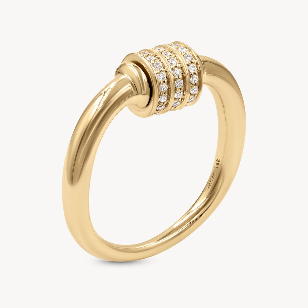 Diamond Spinning Fidget Ring 14K Gold | Audry Rose