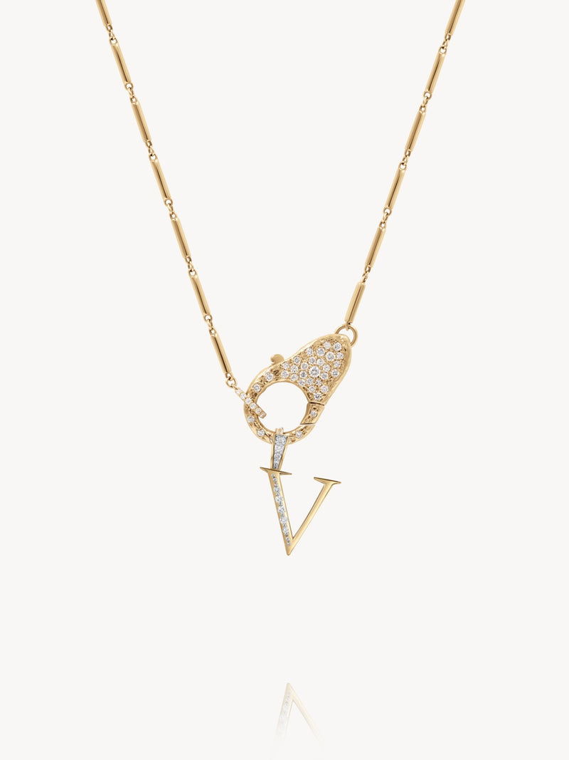 Diamond Initial Pendants