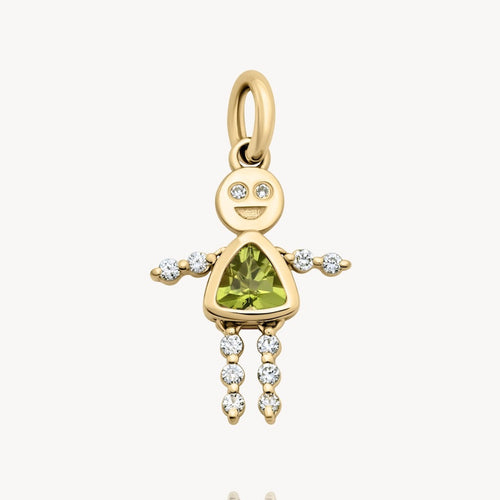 August Girl Lulu & Lox Charm - Peridot