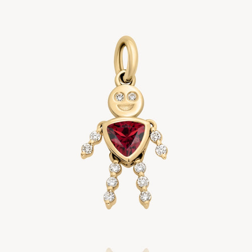 July Boy Lulu & Lox Charm - Ruby