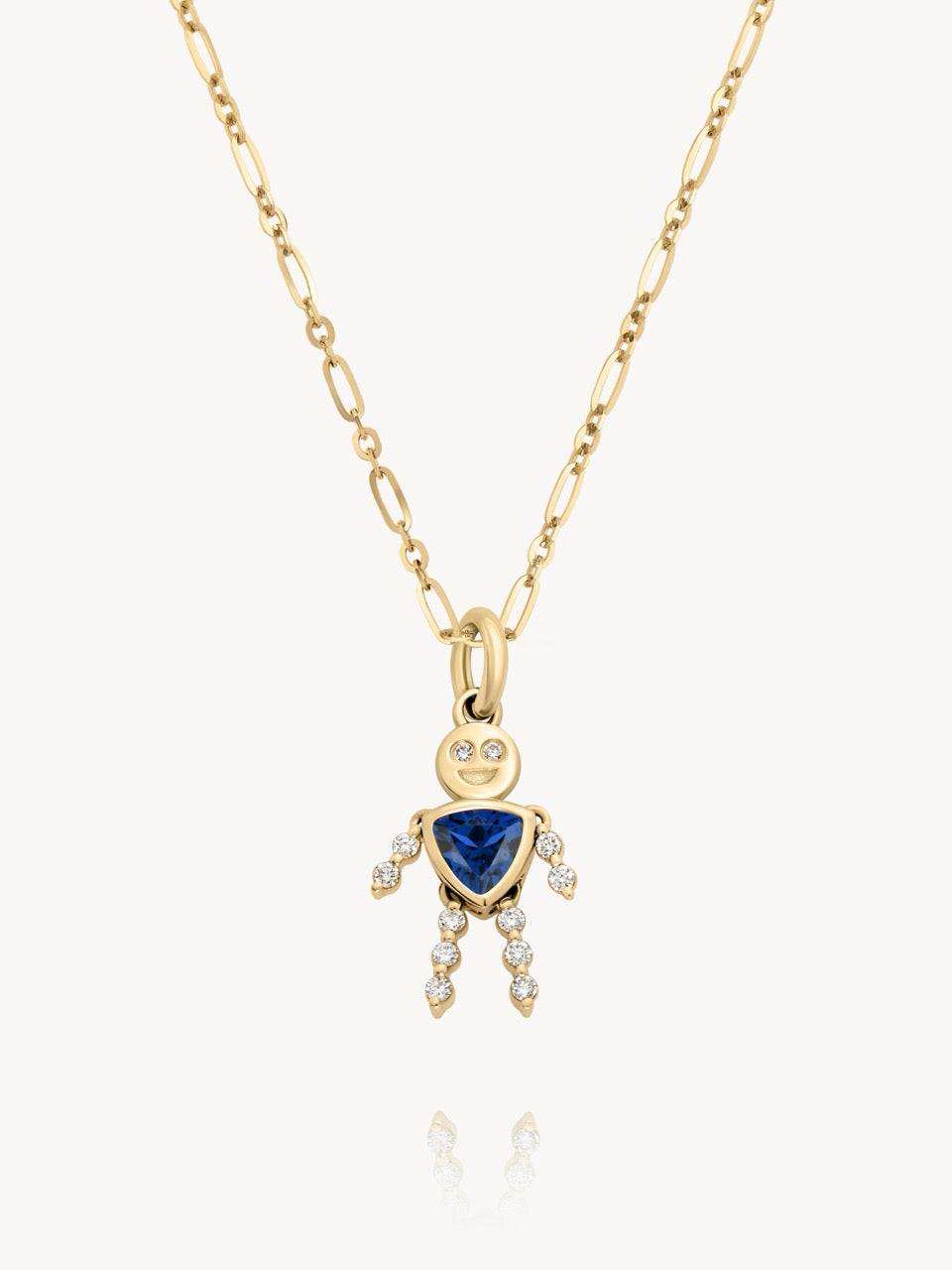 Kids Birthstone Charm Necklace in 14K Yellow Gold | Audry Rose