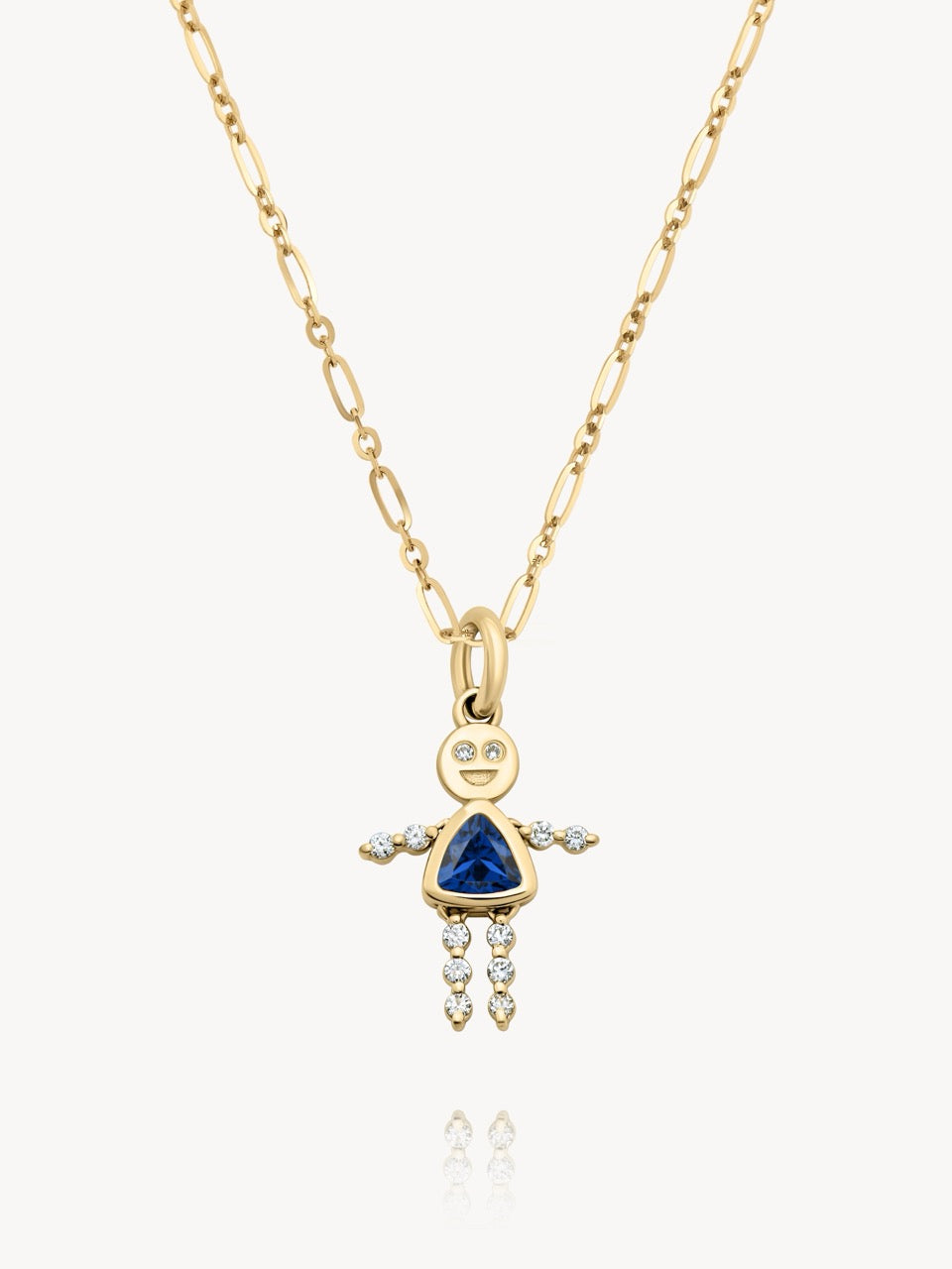 Kids Birthstone Charm Necklace in 14K Yellow Gold | Audry Rose