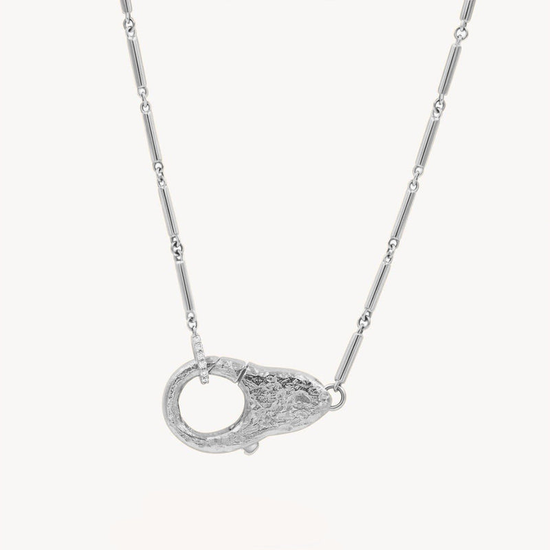 Sterling Silver Lock Necklace