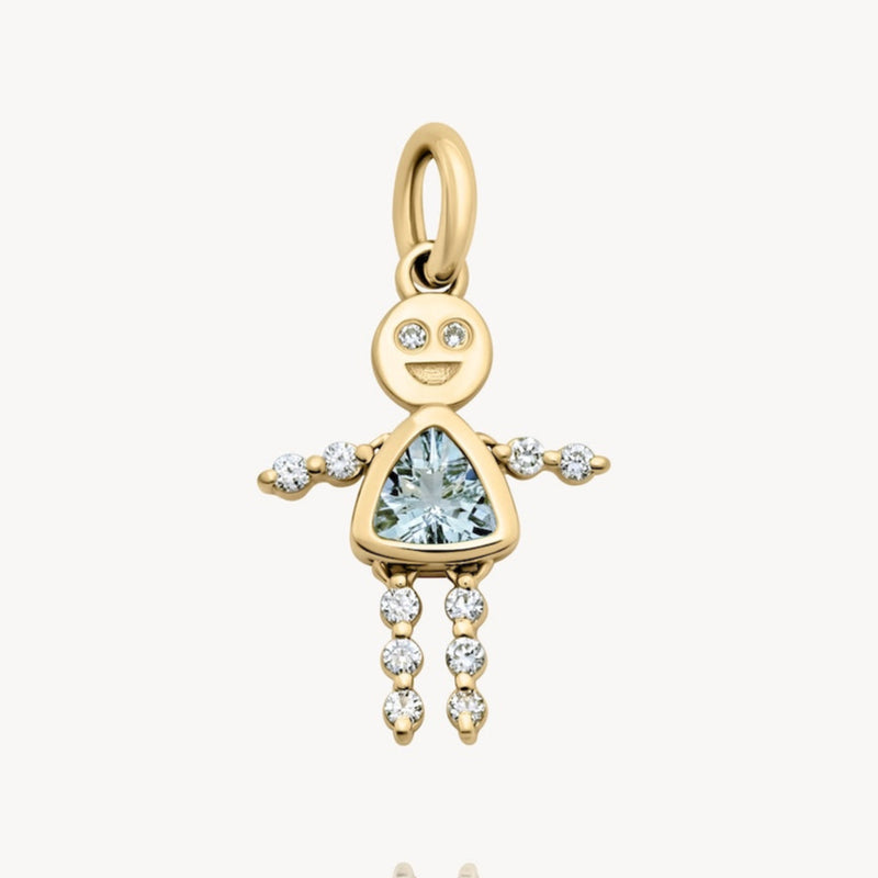 March Girl Lulu & Lox Charm - Aquamarine