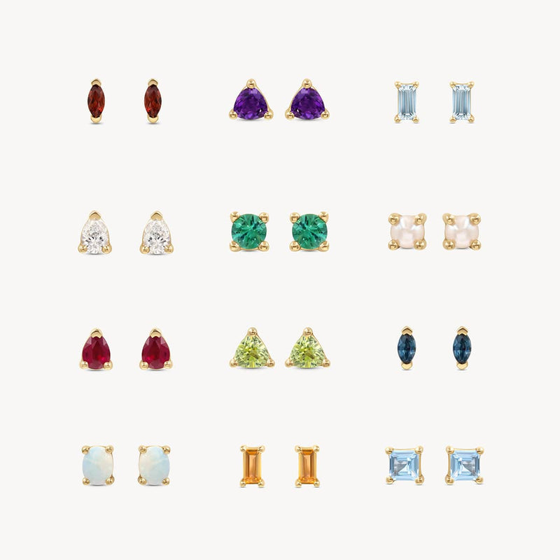 Birthstone Studs