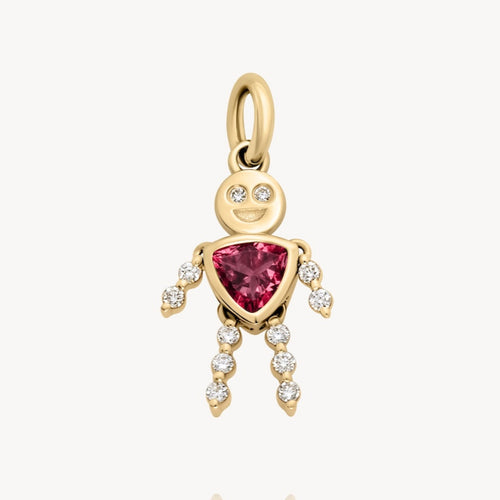 October Boy Lulu & Lox Charm - Pink Tourmaline