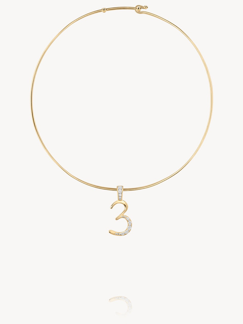 Diamond Number Pendants